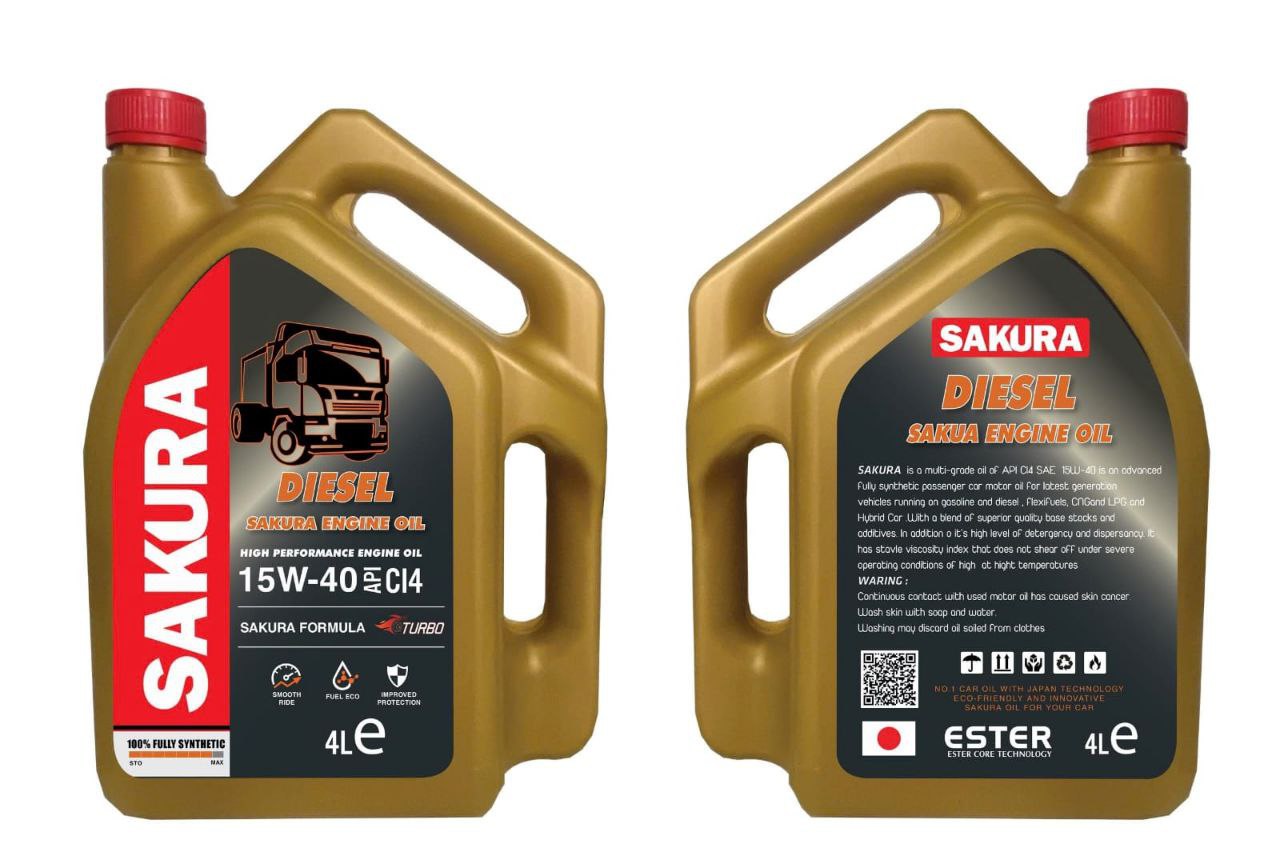 SAKURA,15W-40 API CI4, FULLY SYNTHETIC, 6bottles/box