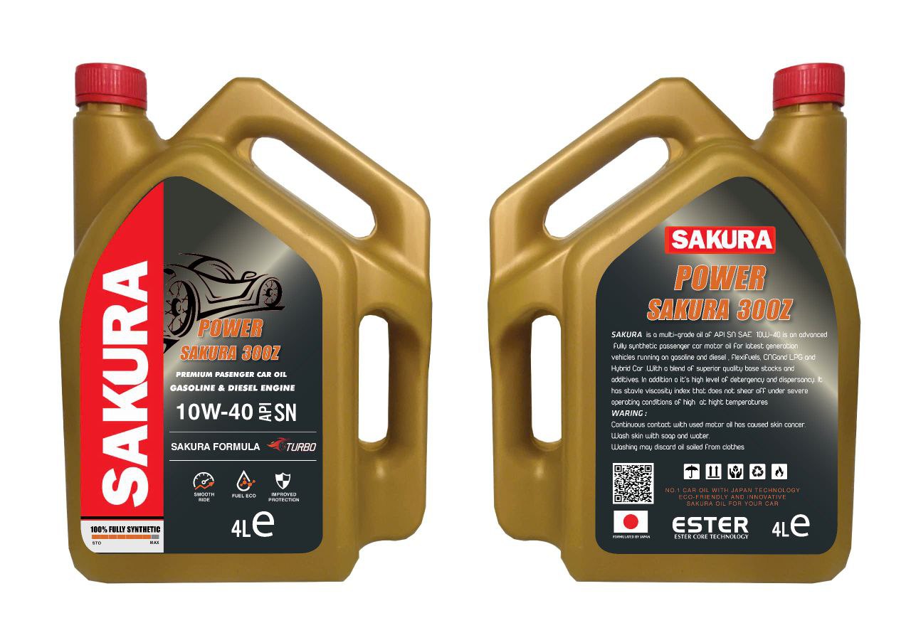 SAKURA 10W40 API SN FULLY SYNTHETIC, 6bottles/box