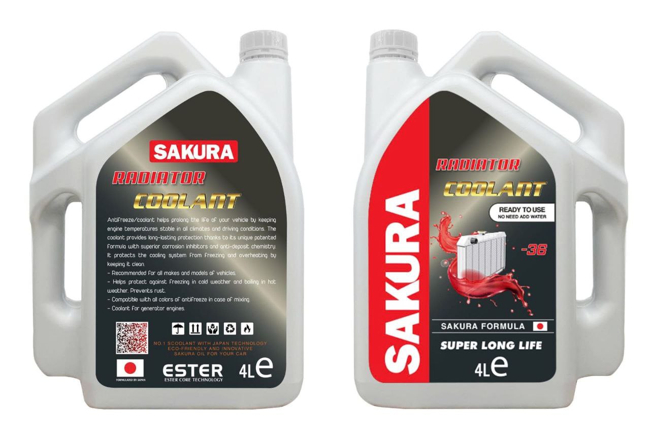 SAKURA COOLANT WATER, 6BOTTLES/BOX,4L